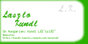 laszlo kundl business card